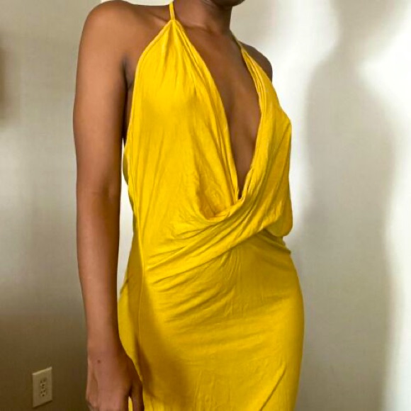 Rick Owens Lillies Yellow Open Back